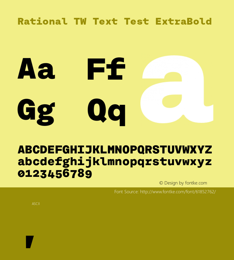 Rational TW Text Test ExtraBold Version 1.000;PS 001.000;hotconv 1.0.88;makeotf.lib2.5.64775 Font Sample