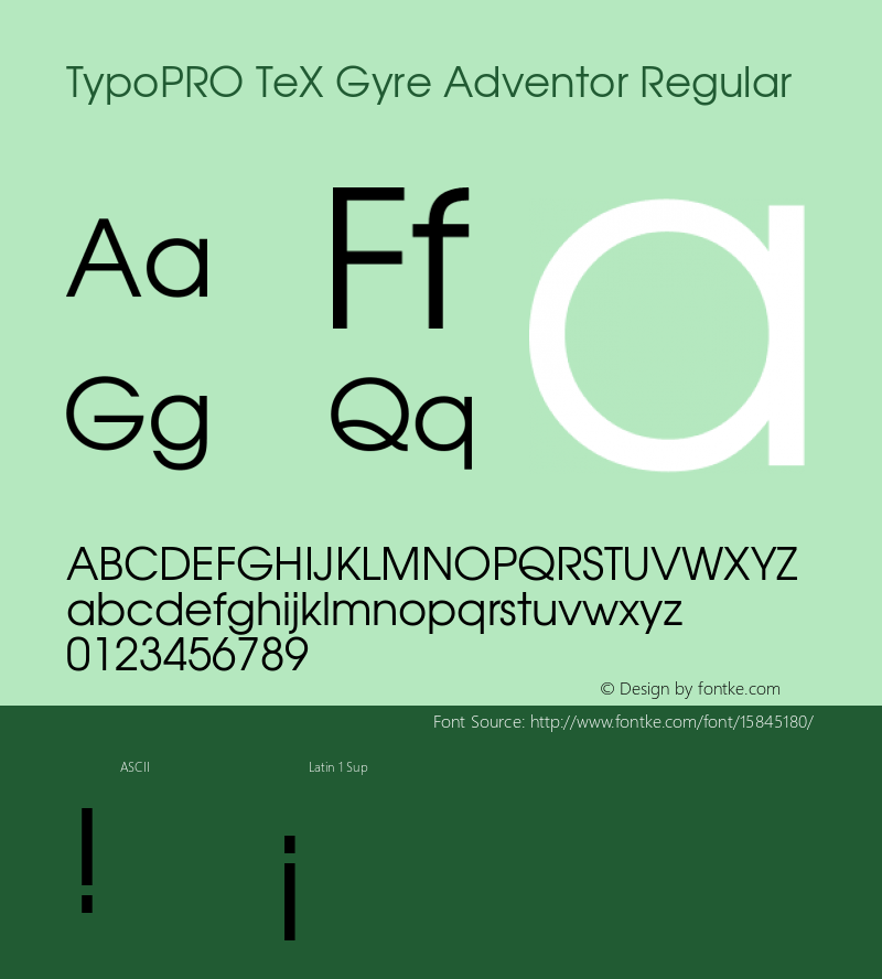 TypoPRO TeX Gyre Adventor Regular Version 2.003;PS 2.003;hotconv 1.0.49;makeotf.lib2.0.14853 Font Sample