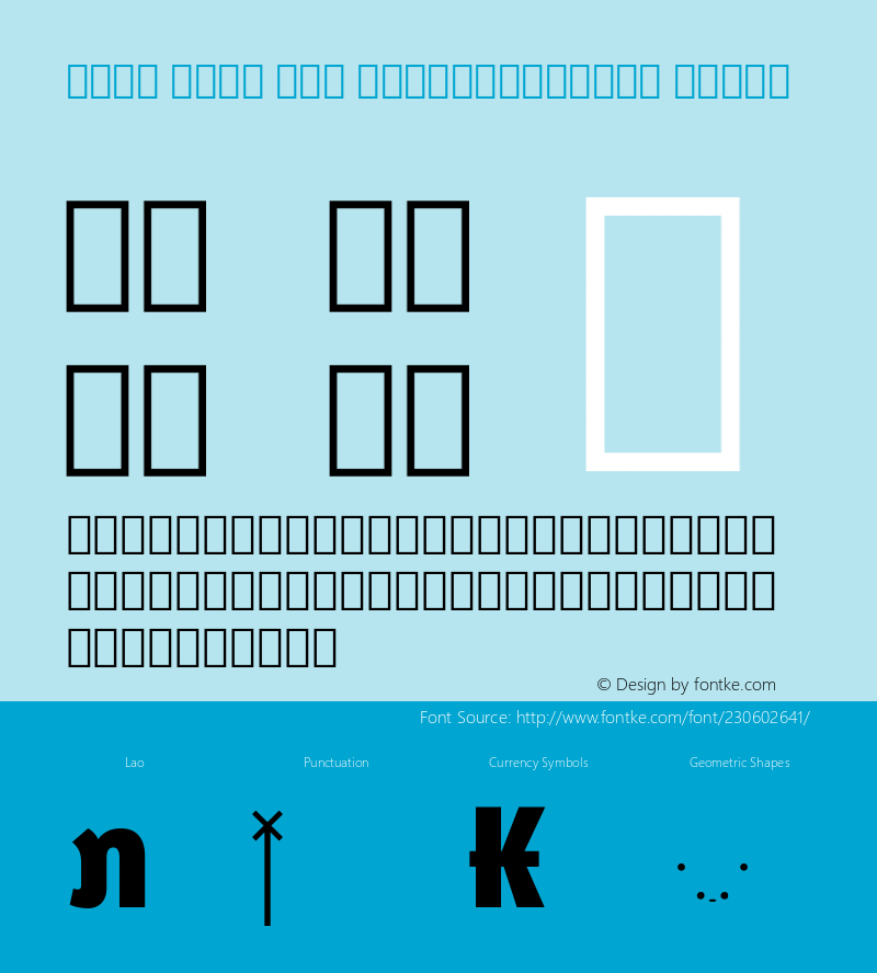 Noto Sans Lao SemiCondensed Black Version 2.001; ttfautohint (v1.8) -l 8 -r 50 -G 200 -x 14 -D lao -f none -a qsq -X 