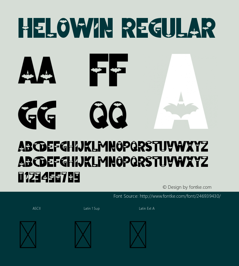 Helowin Version 1.001;Fontself Maker 3.5.6图片样张