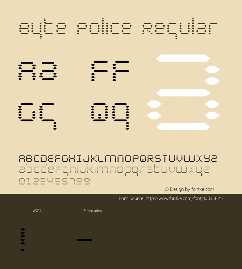 Byte Police Regular 1 Font Sample