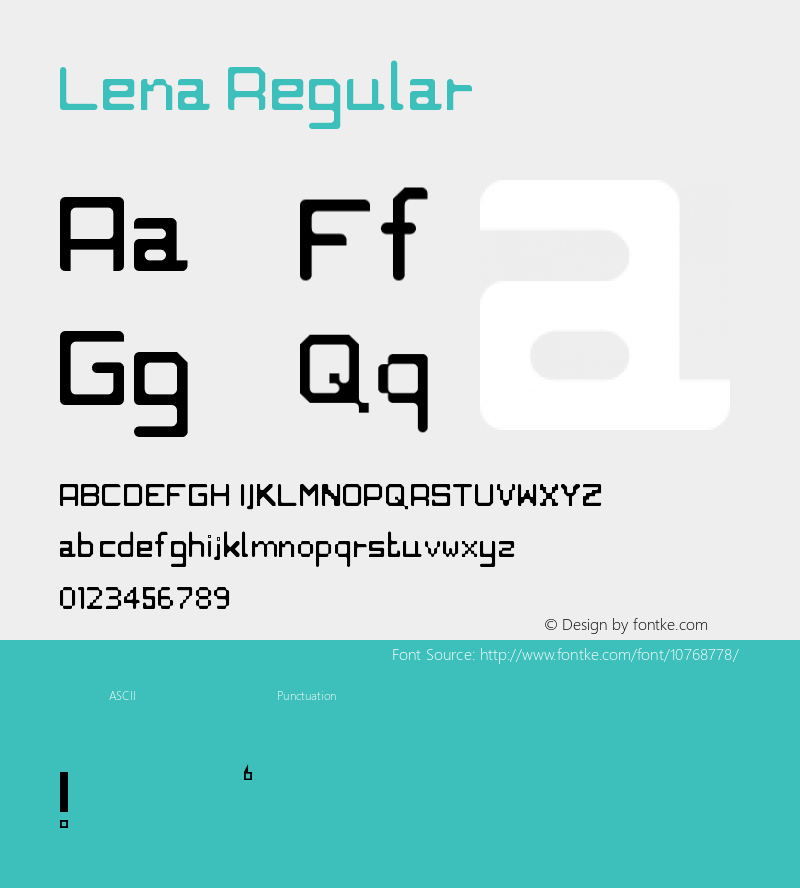 Lena Regular Version 1.0 Font Sample