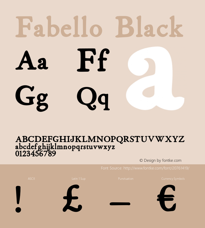 Fabello Black Version 1.003;Fontself Maker 1.1.1 Font Sample