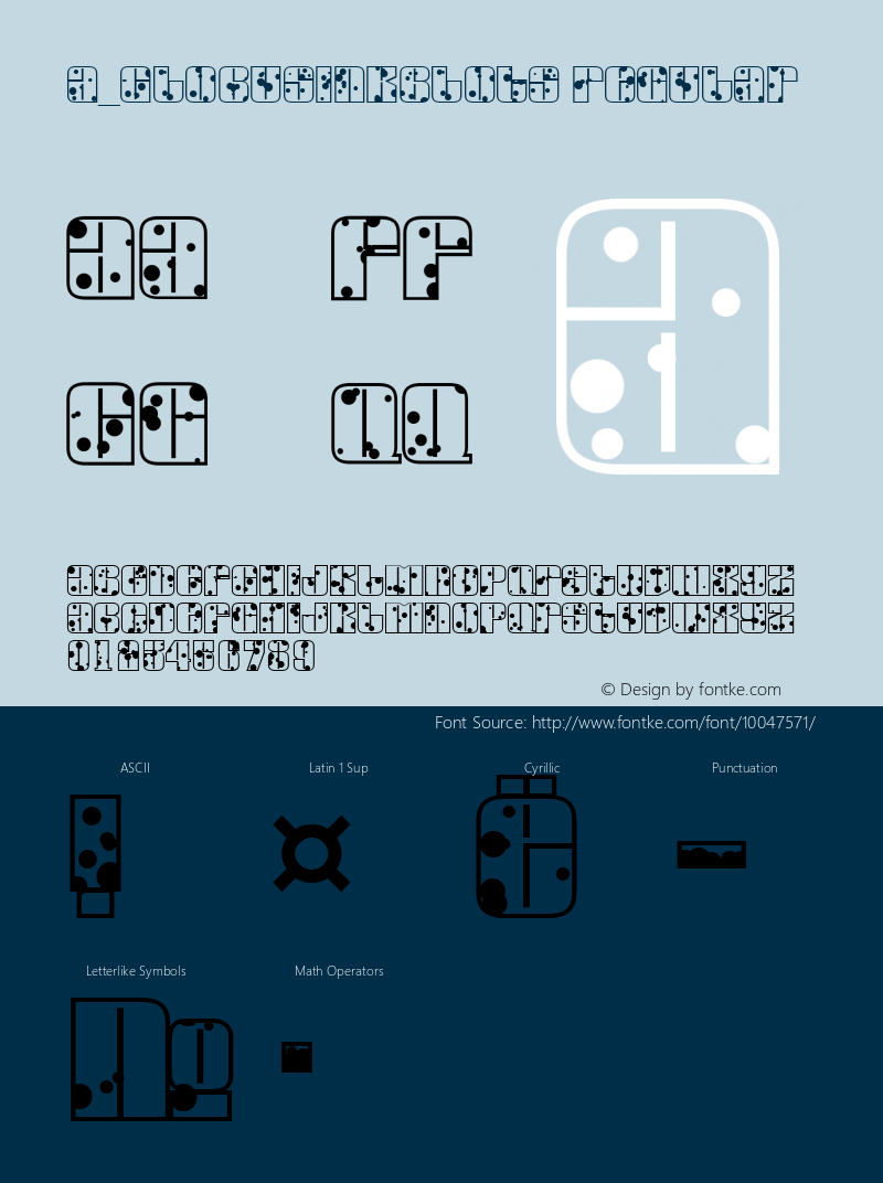 a_GlobusInkBlots Regular 01.02 Font Sample