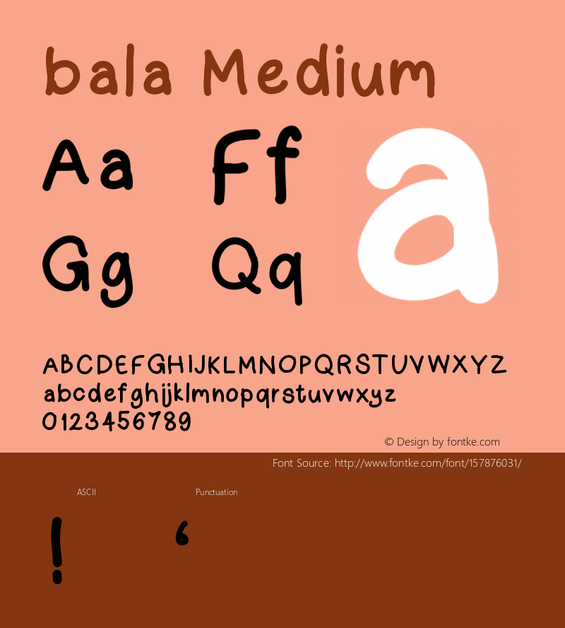 bala Version 001.000 Font Sample