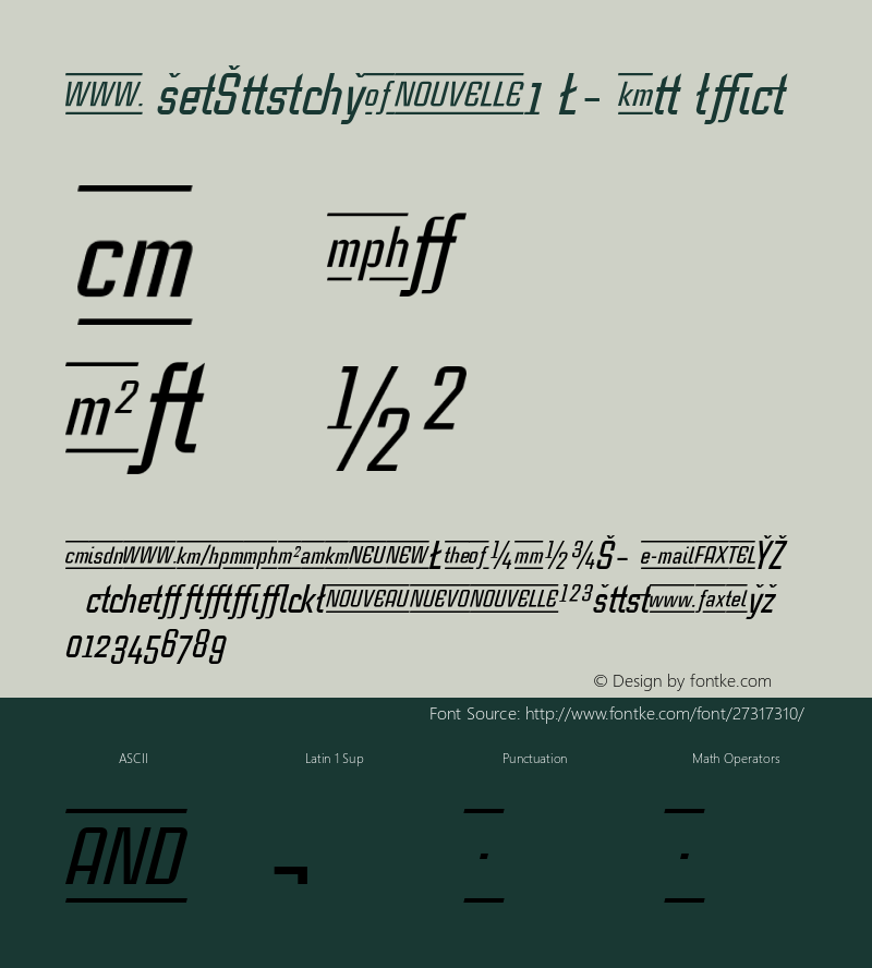 CaseStudyNo1 LT Medium Italic Alternate Version 2.01;2005 Font Sample