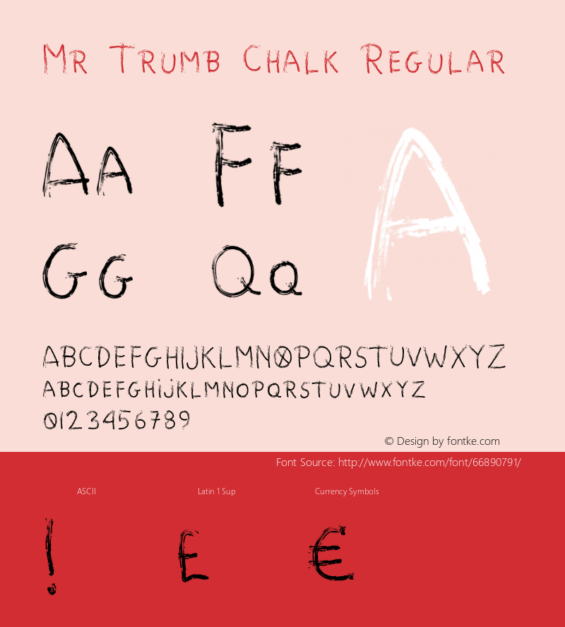 Mr Trumb Chalk Version 1.000 Font Sample