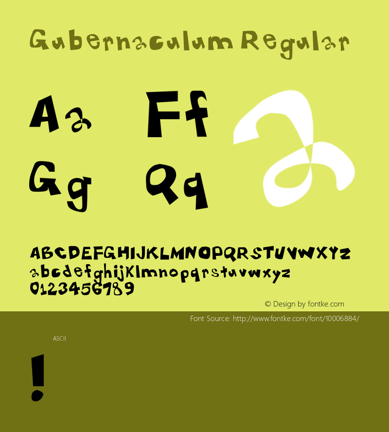 Gubernaculum Regular 2 Font Sample