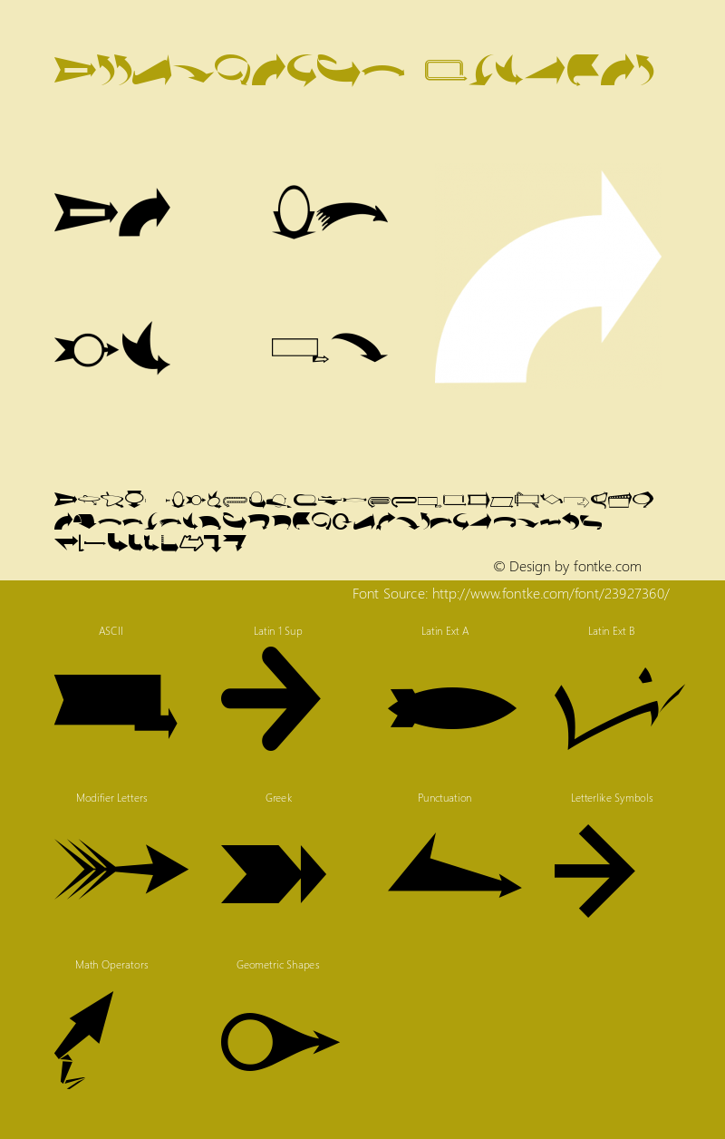 Arrowmatic W95 Regular Version 4.10 Font Sample