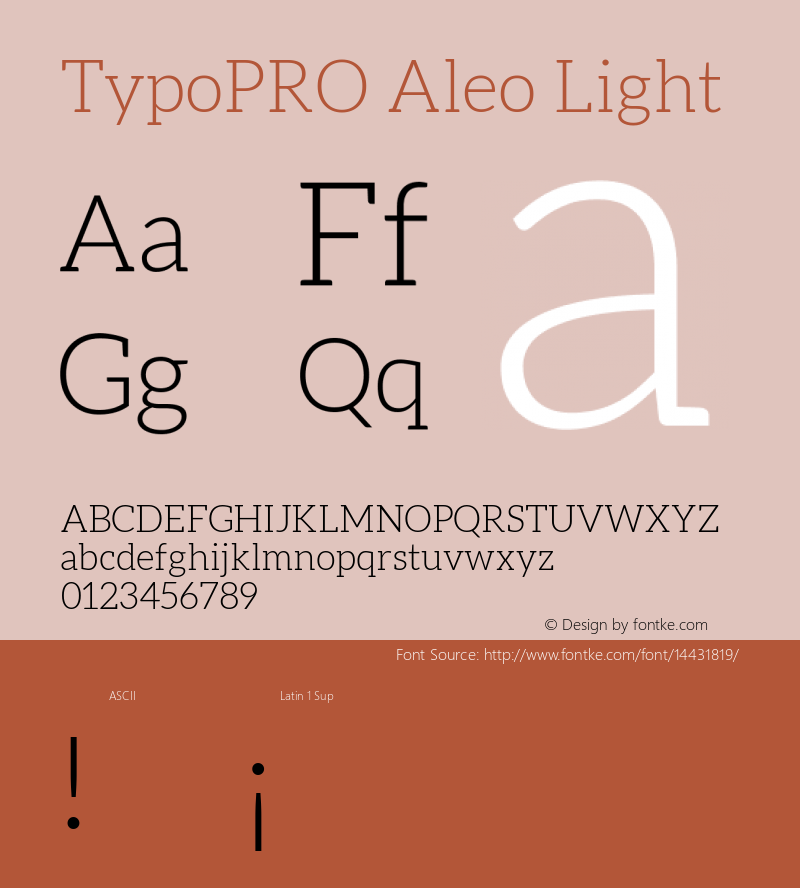 TypoPRO Aleo Light Version 1.1 Font Sample
