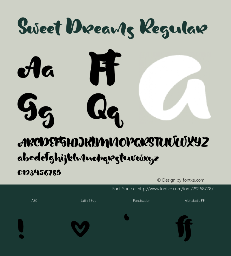 SweetDreamsRegular Version 1.002;Fontself Maker 3.2.0 Font Sample