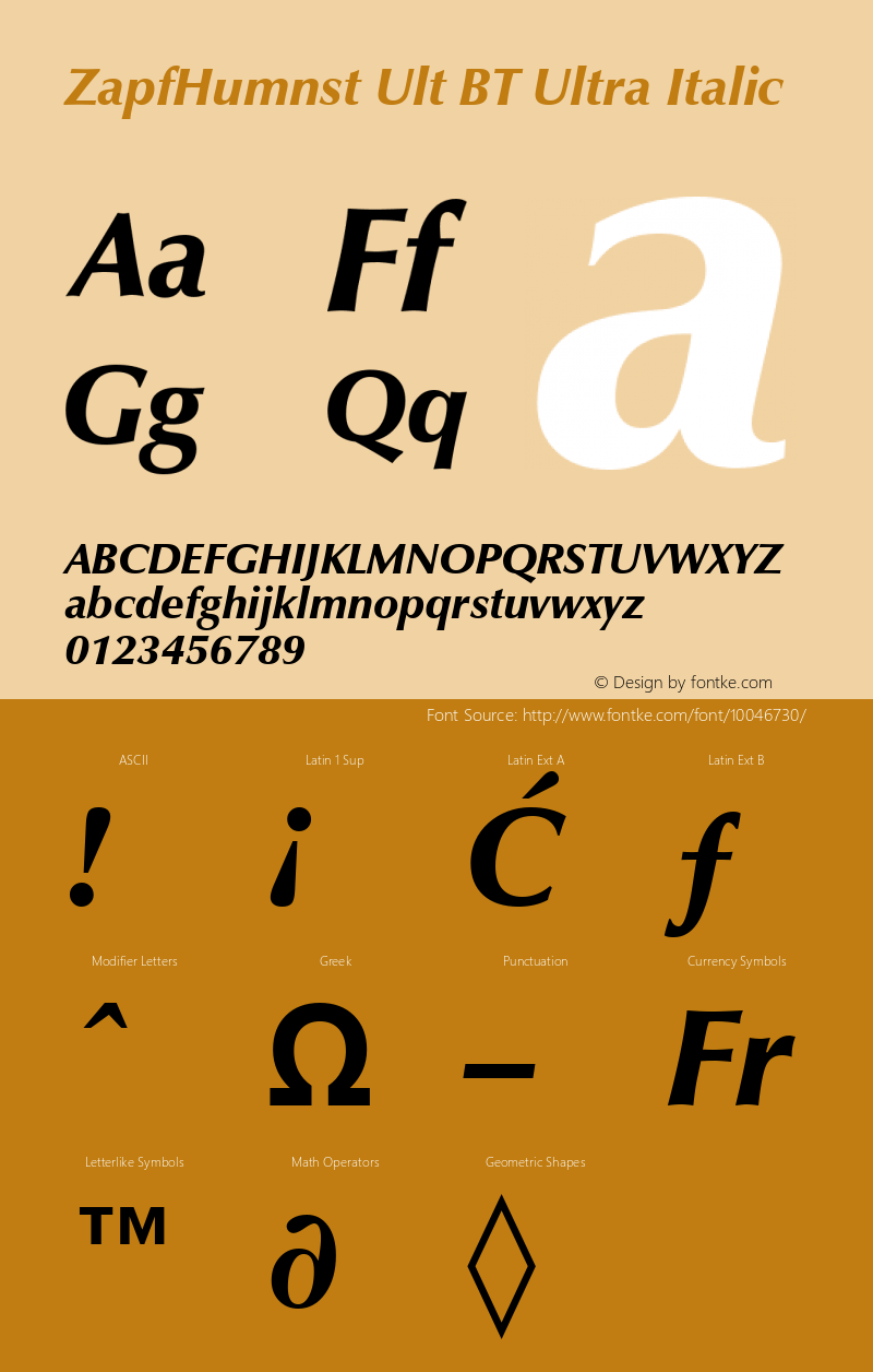 ZapfHumnst Ult BT Ultra Italic mfgpctt-v1.64 Monday, May 24, 1993 2:52:13 pm (EST) Font Sample