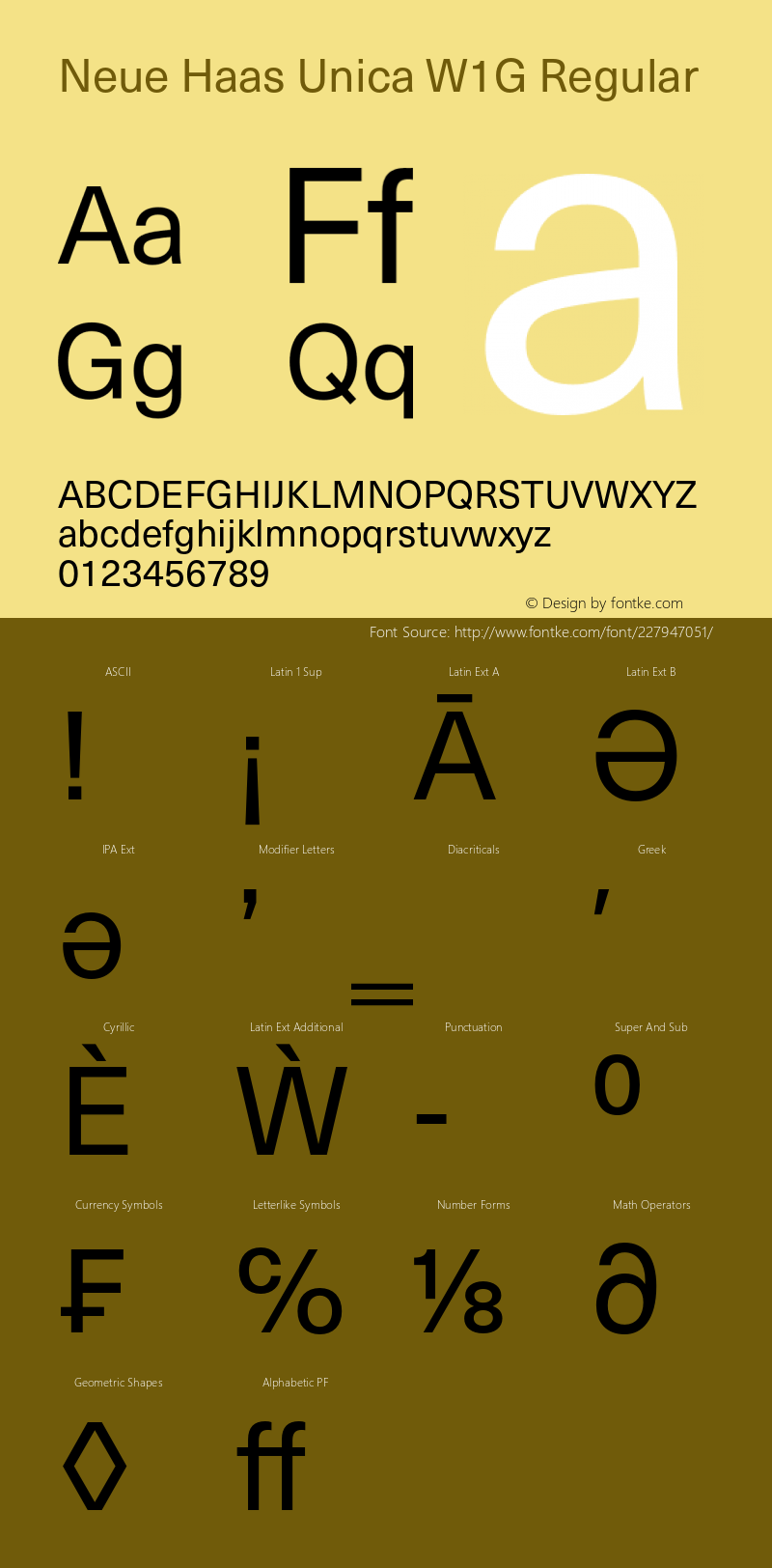 Neue Haas Unica W1G Version 1.00图片样张