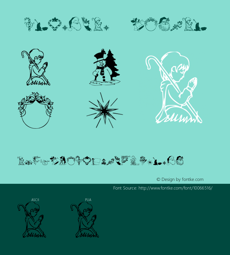 Christmas3 Regular 1998; 1.0, initial release Font Sample