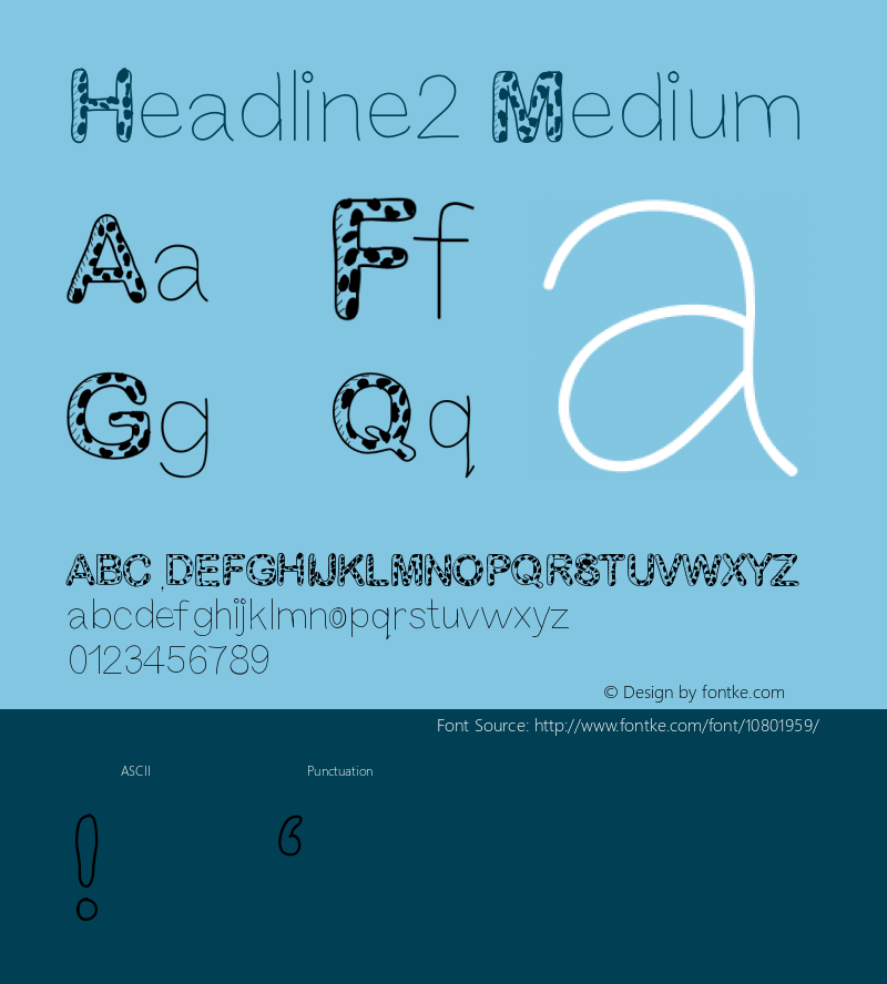 Headline2 Medium Version 001.000 Font Sample