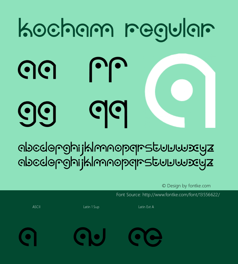 Kocham Regular Version 1.000 2008 initial release Font Sample