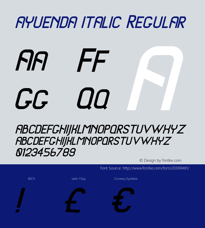 ayuendaitalic Version 1.000;PS 001.001;hotconv 1.0.56 Font Sample