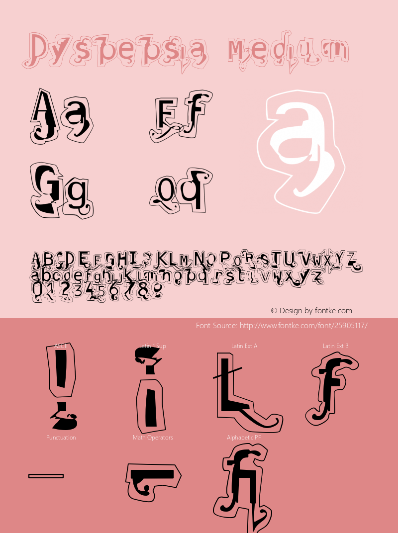 Dyspepsia Version 001.000 Font Sample