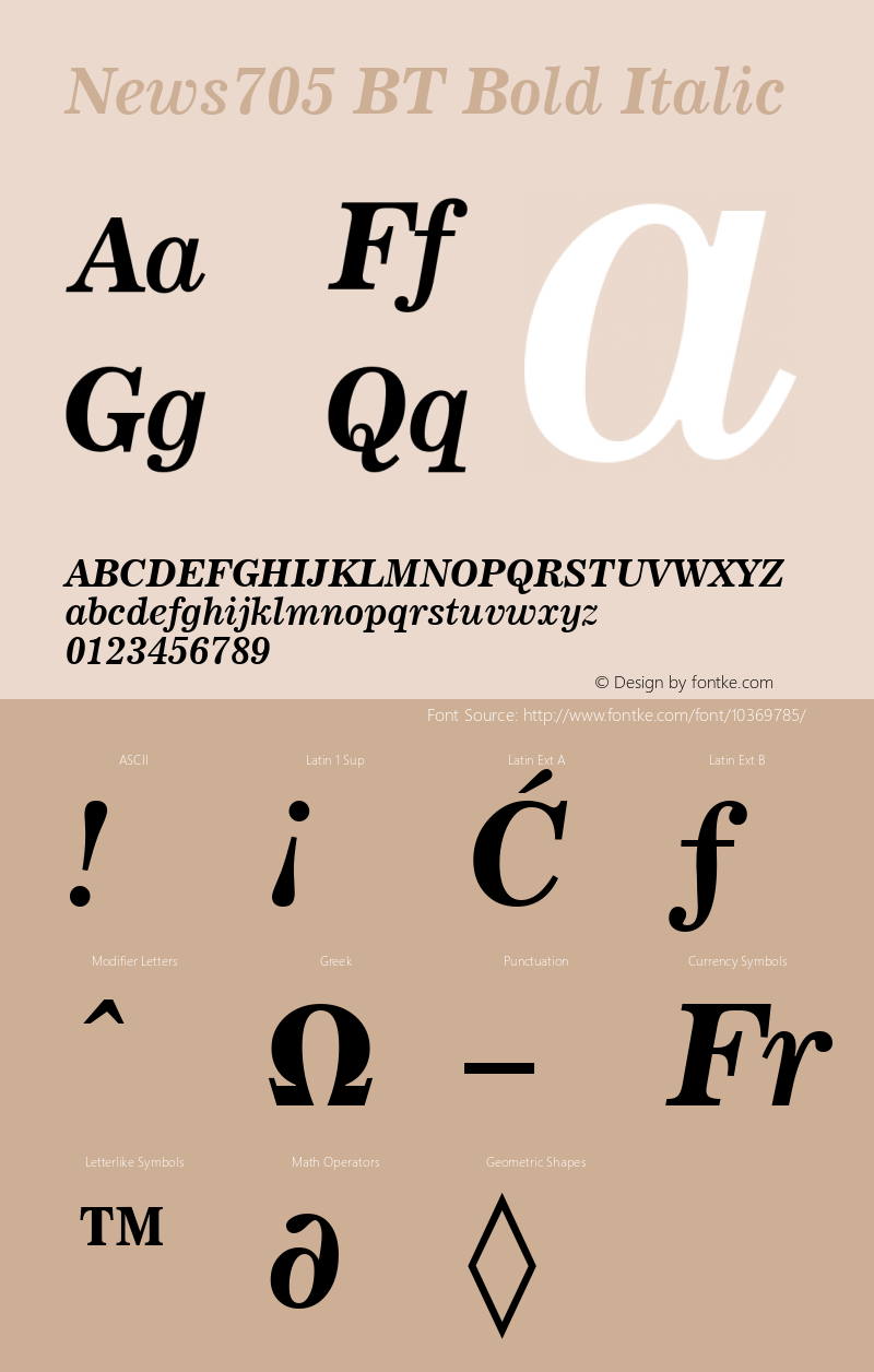 News705 BT Bold Italic mfgpctt-v1.57 Tuesday, February 23, 1993 9:22:21 am (EST) Font Sample