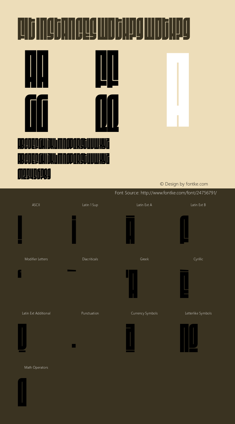 Fit Instances wdth79 Version 1.0 Font Sample