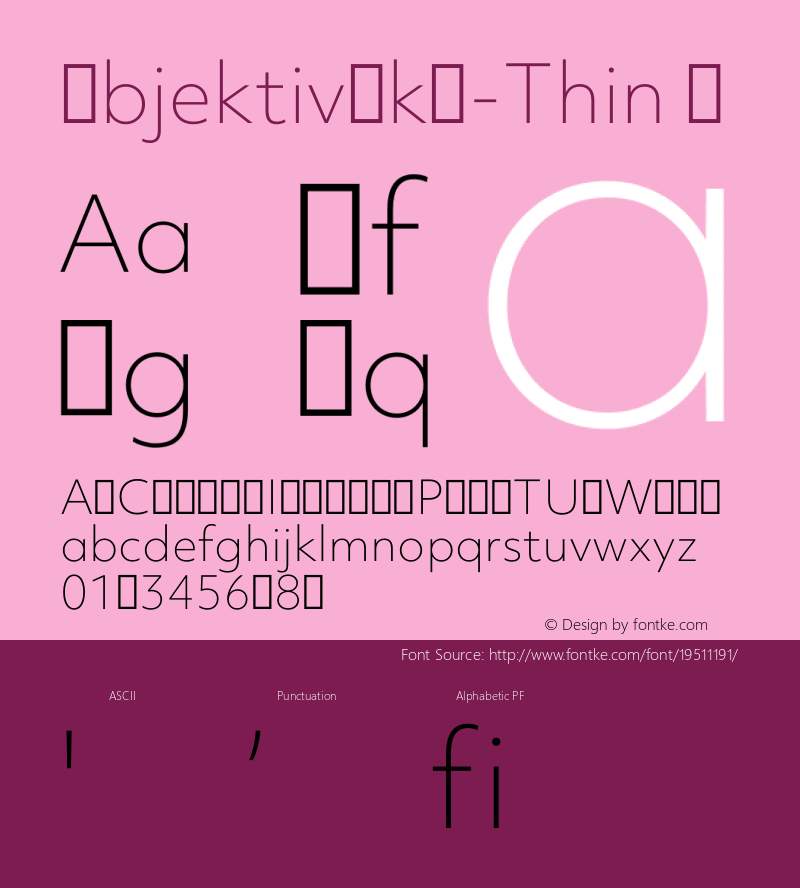 ☞Objektiv Mk2 Thin Version 1.000;com.myfonts.easy.daltonmaag.objektiv.2thin.wfkit2.version.4t6j Font Sample