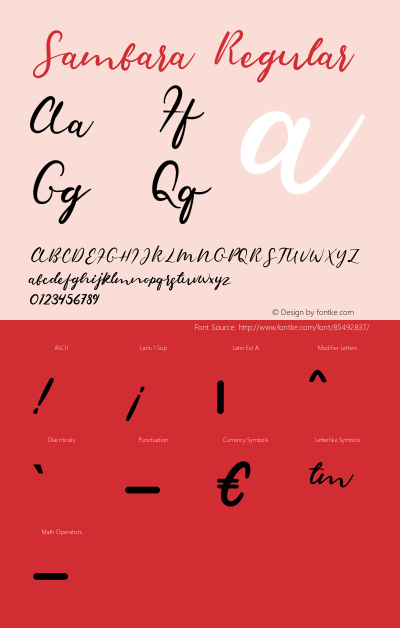 Sambara Version 1.00;August 31, 2020;FontCreator 12.0.0.2525 64-bit Font Sample