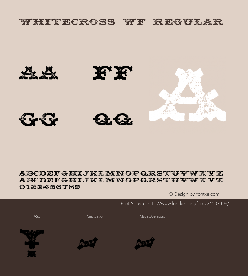 Whitecross WF 001.001 Font Sample