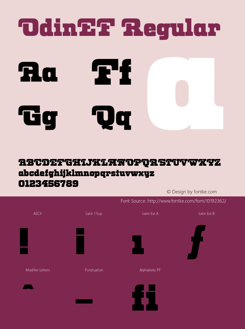 OdinEF Regular 001.001 Font Sample