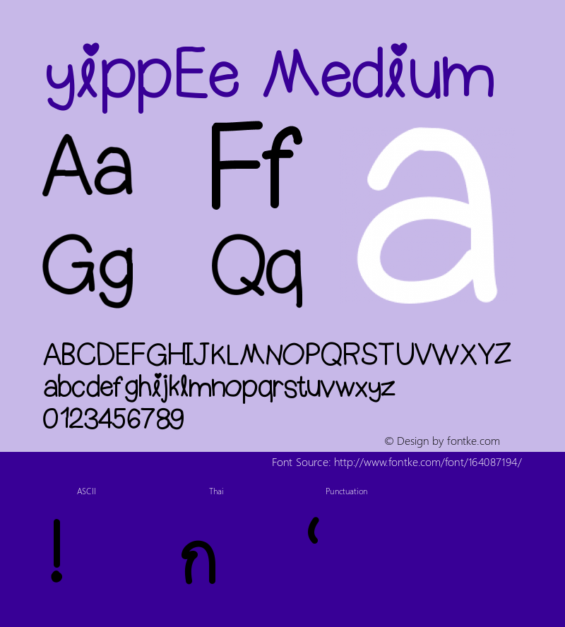 yippEe Version 001.000 Font Sample