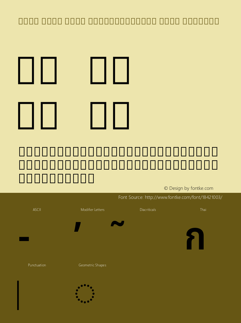 Noto Sans Thai SemiCondensed Semi Regular Version 1.901 Font Sample