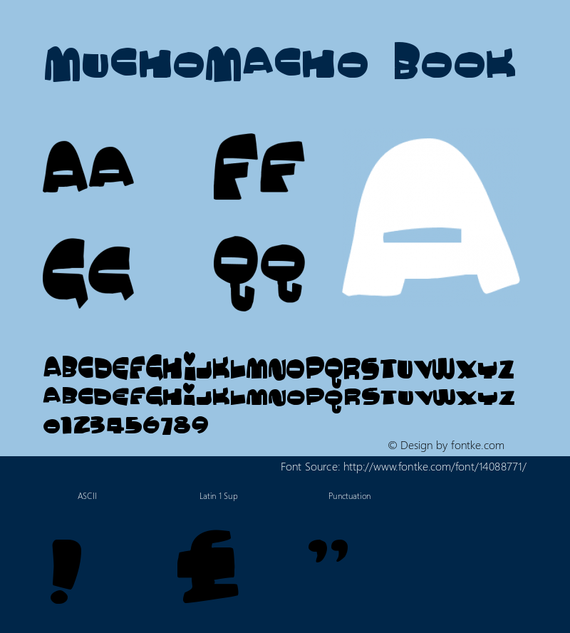 MuchoMacho Book Version 1.0 Font Sample