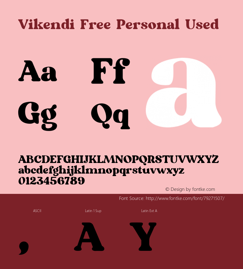 Vikendi Free Personal Used Version 1.001;Fontself Maker 3.5.1 Font Sample