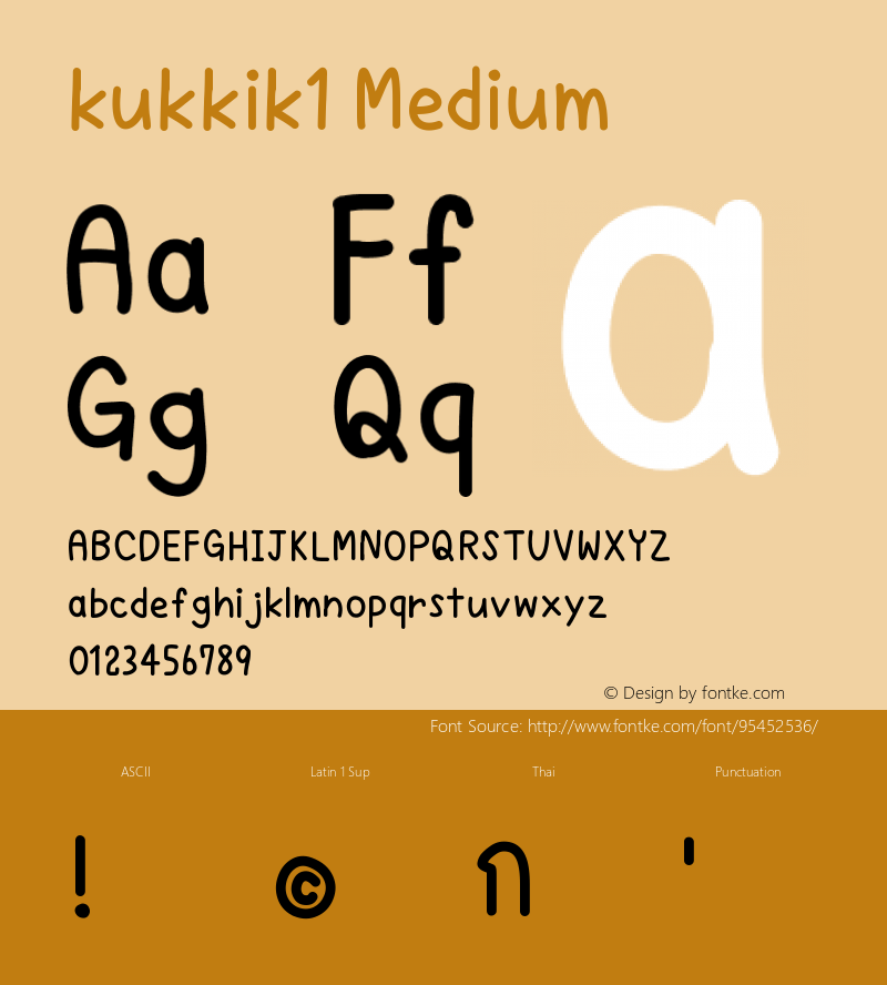 kukkik1 Version 001.000 Font Sample