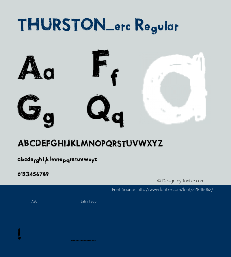THURSTON_erc Version 1.03 September 30, 2002 Font Sample