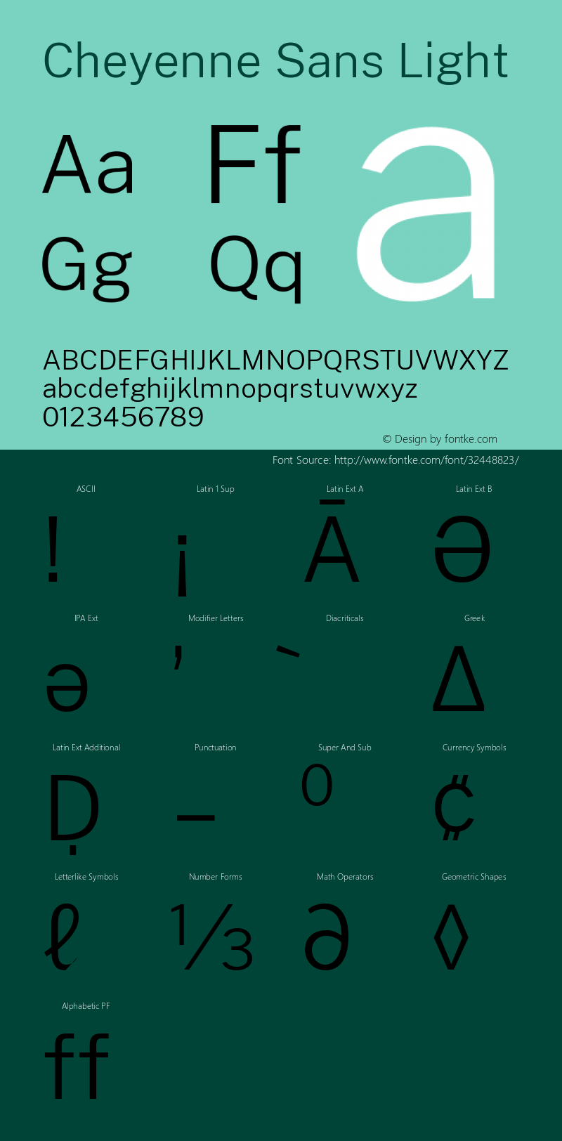 Cheyenne Sans Light Version 1.00;March 29, 2019;FontCreator 11.5.0.2425 64-bit Font Sample