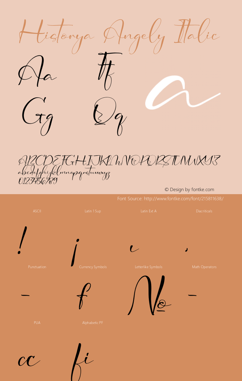 Historya Angely Italic Version 1.00;December 4, 2021;FontCreator 13.0.0.2683 64-bit图片样张