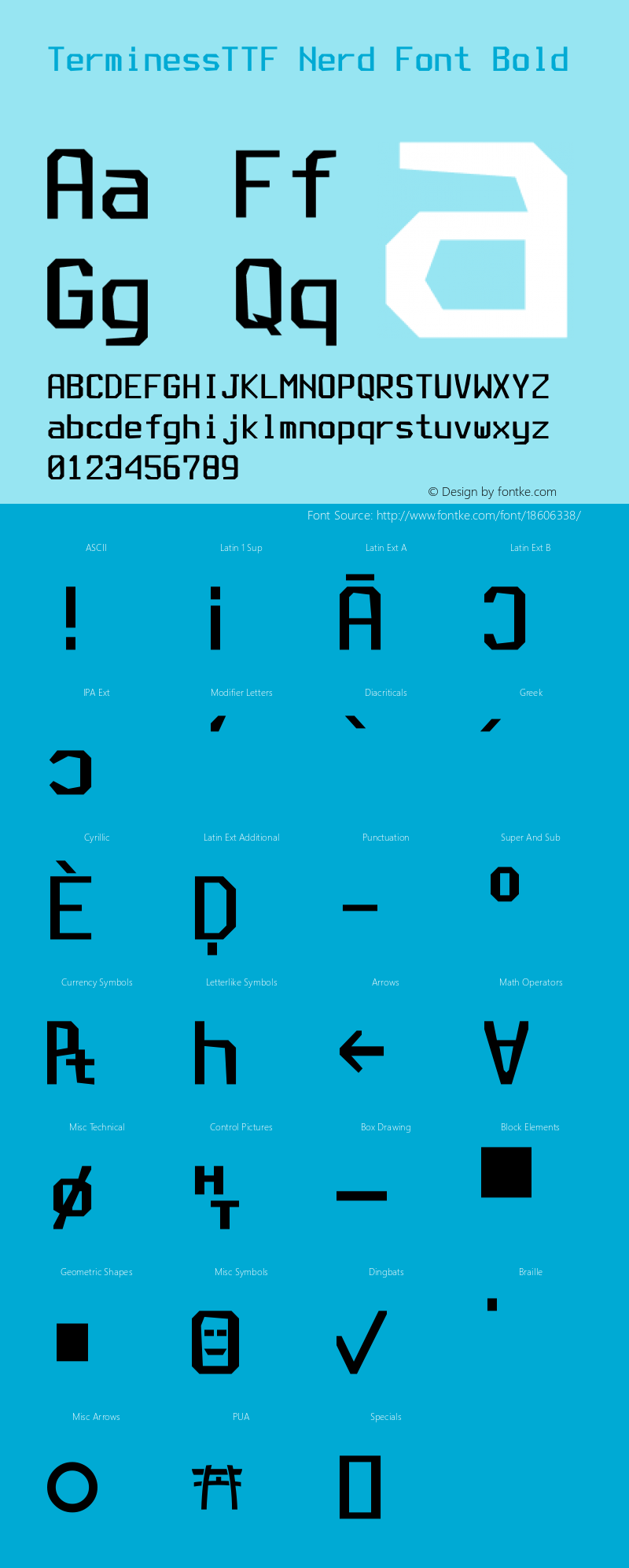 TerminessTTF Nerd Font Bold Version 4.40.1;Nerd Fonts 0. Font Sample