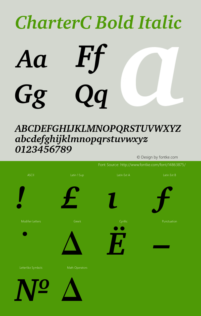 CharterC Bold Italic Version 001.000 Font Sample