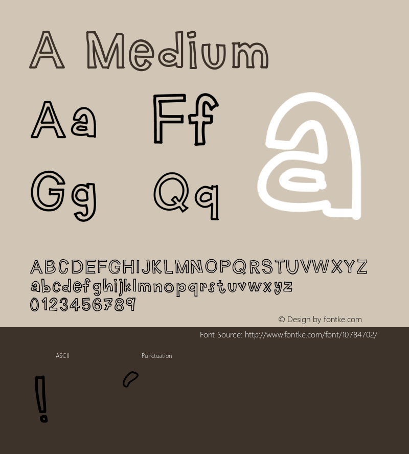 A Medium Version 001.000 Font Sample