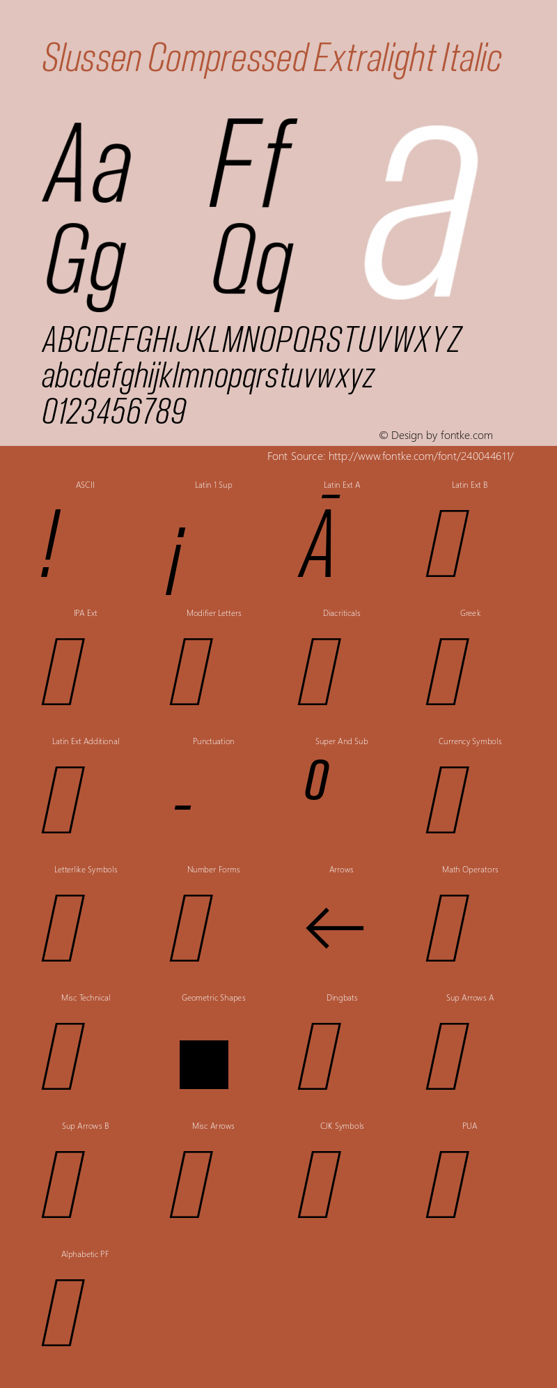 Slussen Compressed Extralight Italic Version 1.000;Glyphs 3.1.1 (3148)图片样张