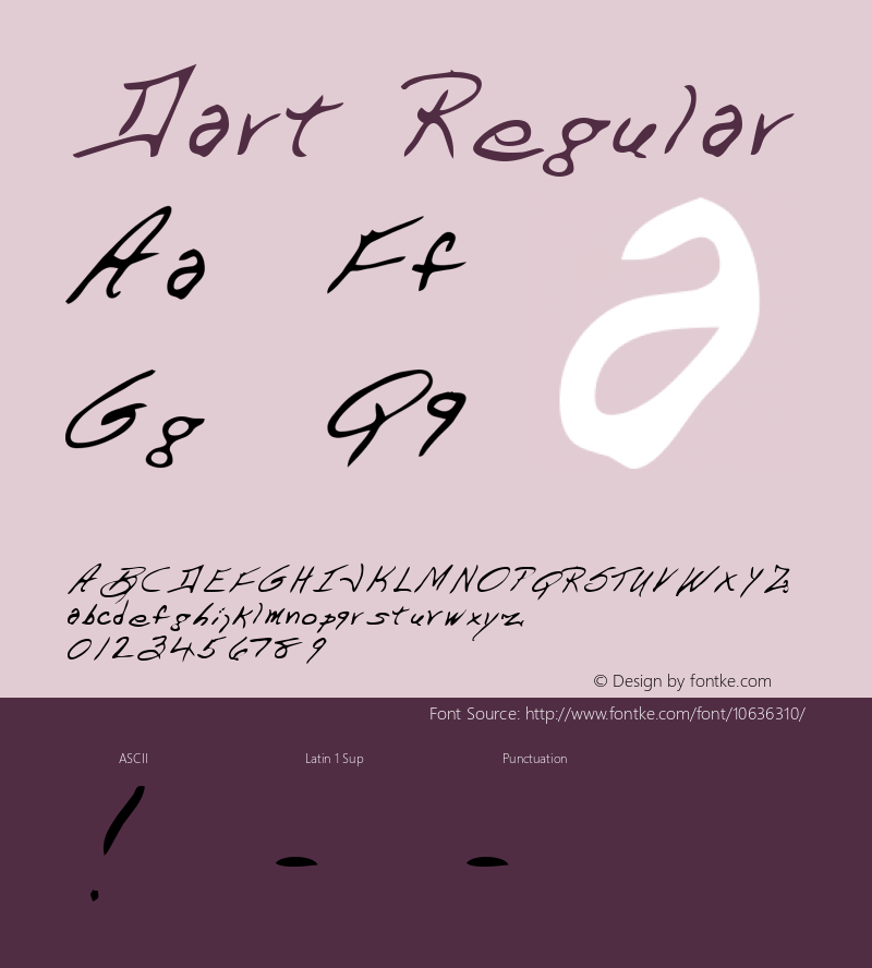 Dart Regular Altsys Metamorphosis:2/27/95 Font Sample