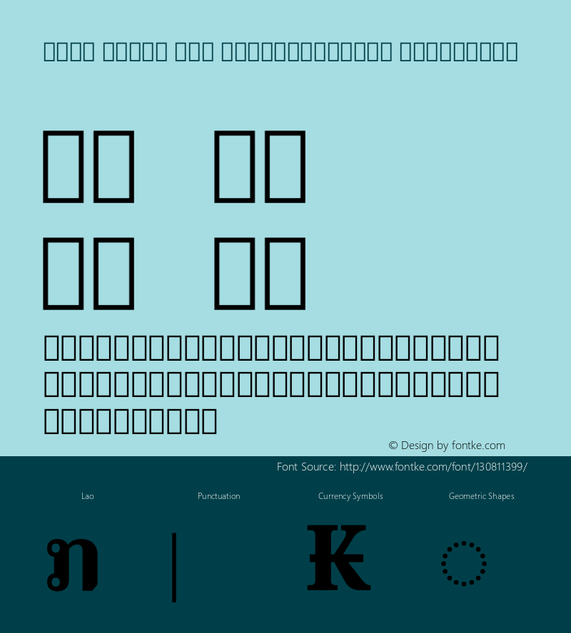 Noto Serif Lao SemiCondensed ExtraBold Version 2.000 Font Sample