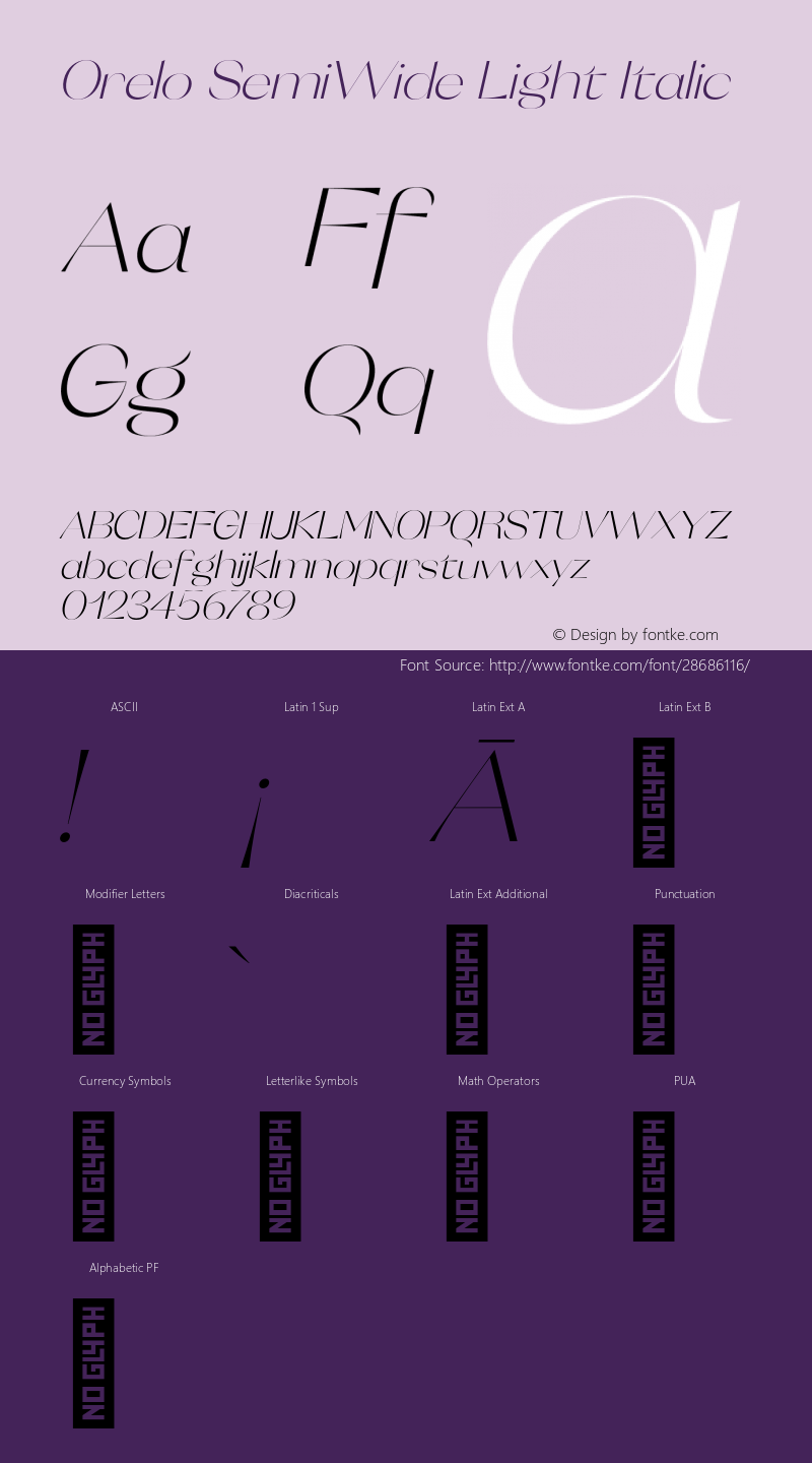 Orelo SemiWide Light Italic Version 1.000;PS 001.000;hotconv 1.0.88;makeotf.lib2.5.64775 Font Sample