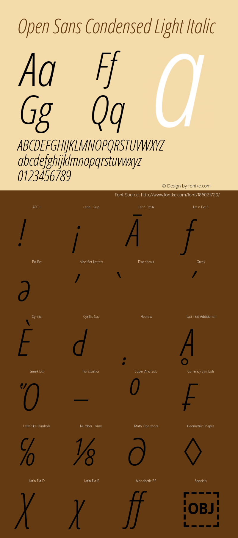 Open Sans Condensed Light Italic Version 3.000; ttfautohint (v1.8.4)图片样张