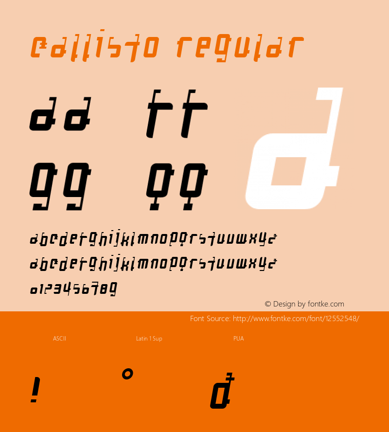 Callisto Regular 001.000 Font Sample