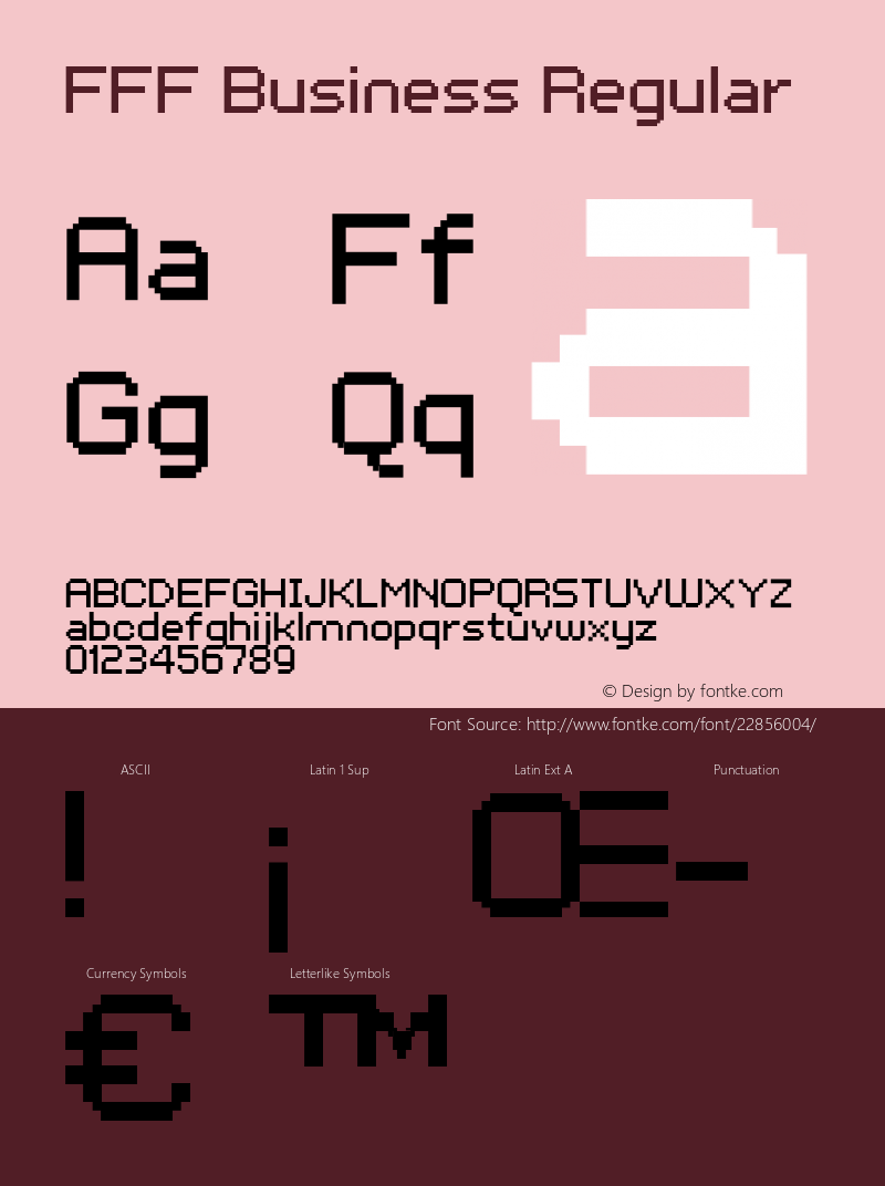 FFF Business 1.1 Font Sample