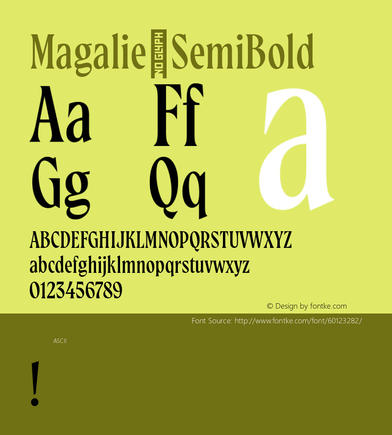 Magalie SemiBold Version 1.000 Font Sample