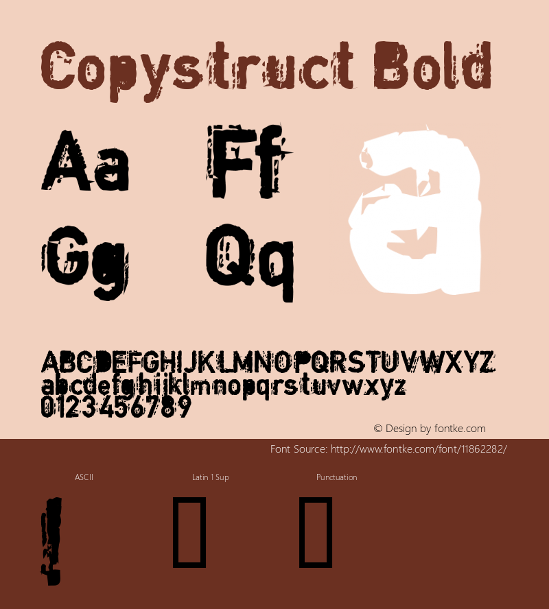 Copystruct Bold Macromedia Fontographer 4.1.2 19.05.1999 Font Sample