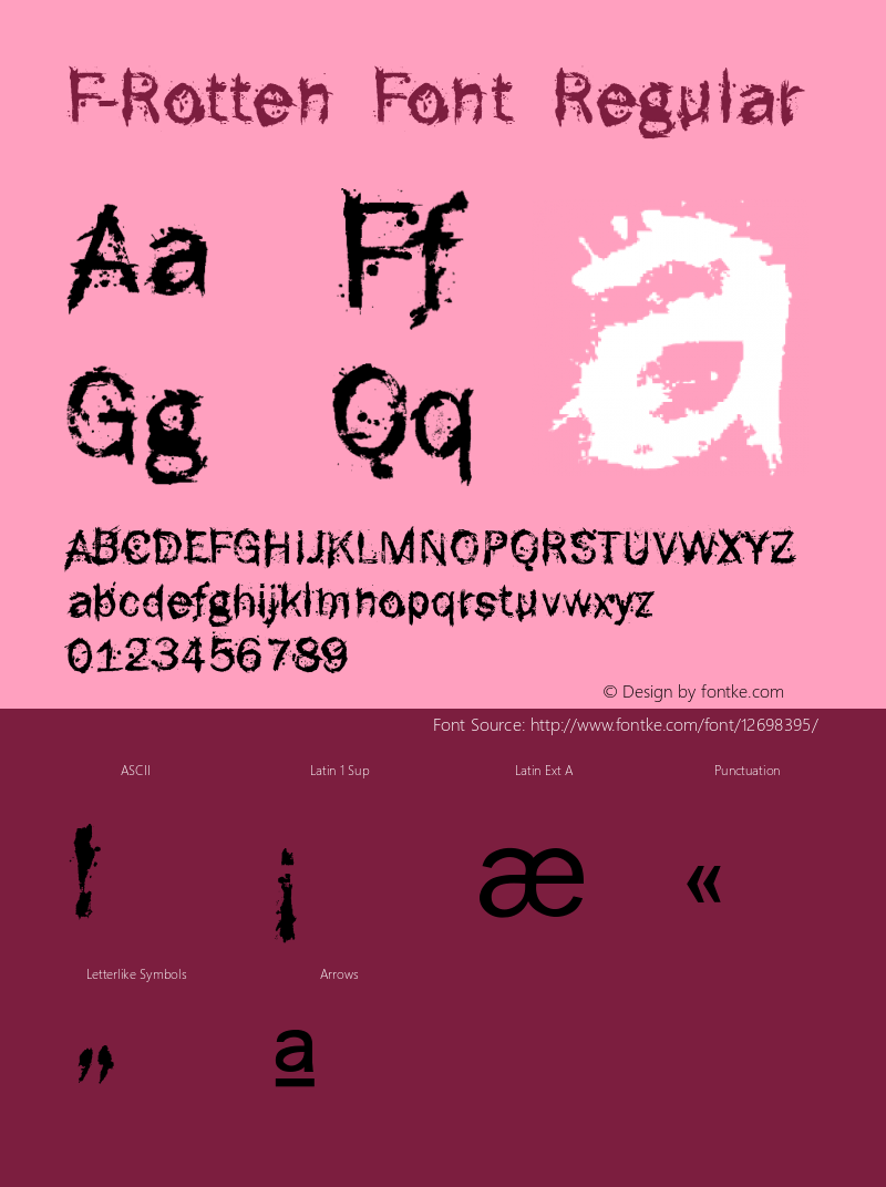 F-Rotten Font Regular Converted from c:\windows\system\FRANKLTE.TF1 by ALLTYPE Font Sample