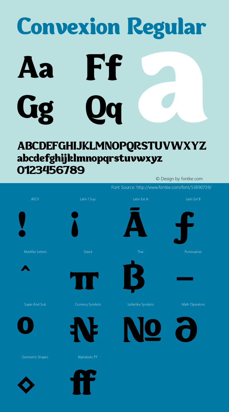 Convexion-Regular Version 001.002 Font Sample